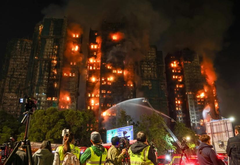 Hong Kong High-Rise Inferno Leaves 44 Dead as Search for Hundreds Continues