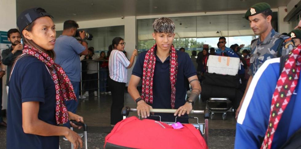 Nepali Women’s Football Team Returns After Asian Cup Qualifiers