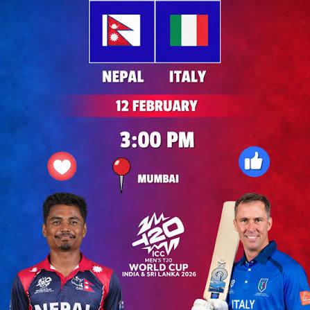 Nepal Take on Italy in T20 World Cup 2026 Today