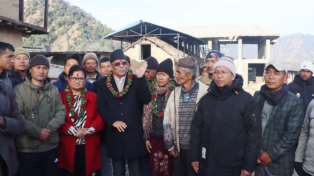 Prachanda Visits Historic Chunbang Site During Election Campaign