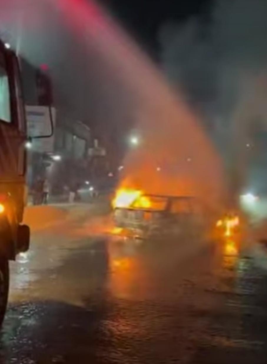 Two vehicles set on fire in Kathmandu night ahead of by-election