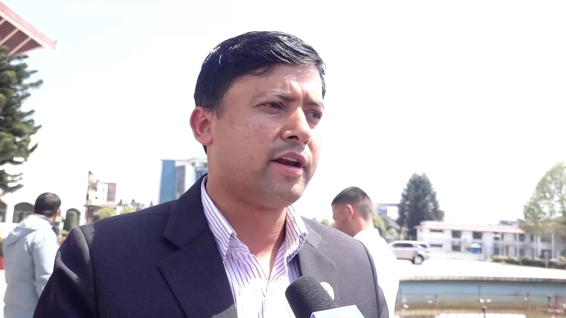 Mahesh Bartaula, Chief Whip of the ruling CPN-UML, criticizes opposition for disrupting parliament