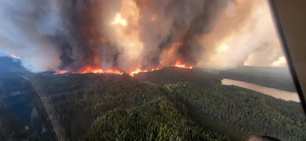 Uncontrolled wildfire in Canada triggers state of emergency