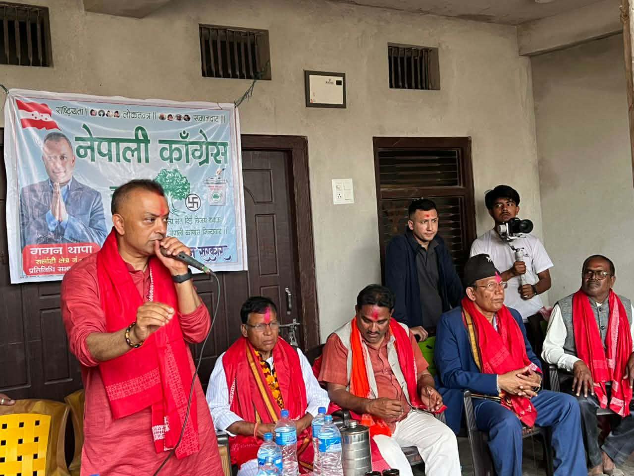 Gagan Thapa Pledges Accessible Leadership in Sarlahi-4
