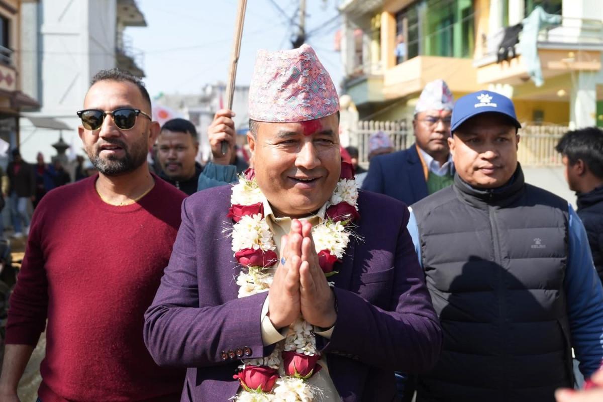 Mahesh Basnet Files Candidacy from Bhaktapur-2