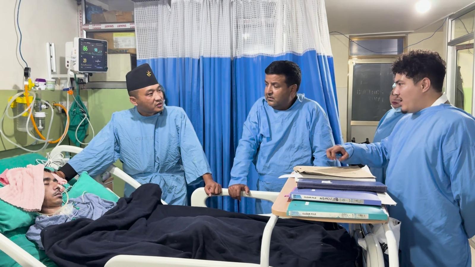 Home Minister Gurung Visits Injured Gen Z Protesters at KMC Hospital