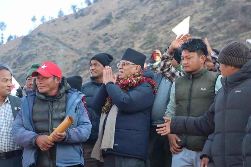 Prachanda Engages Voters in Mayang, Champions Development Agenda