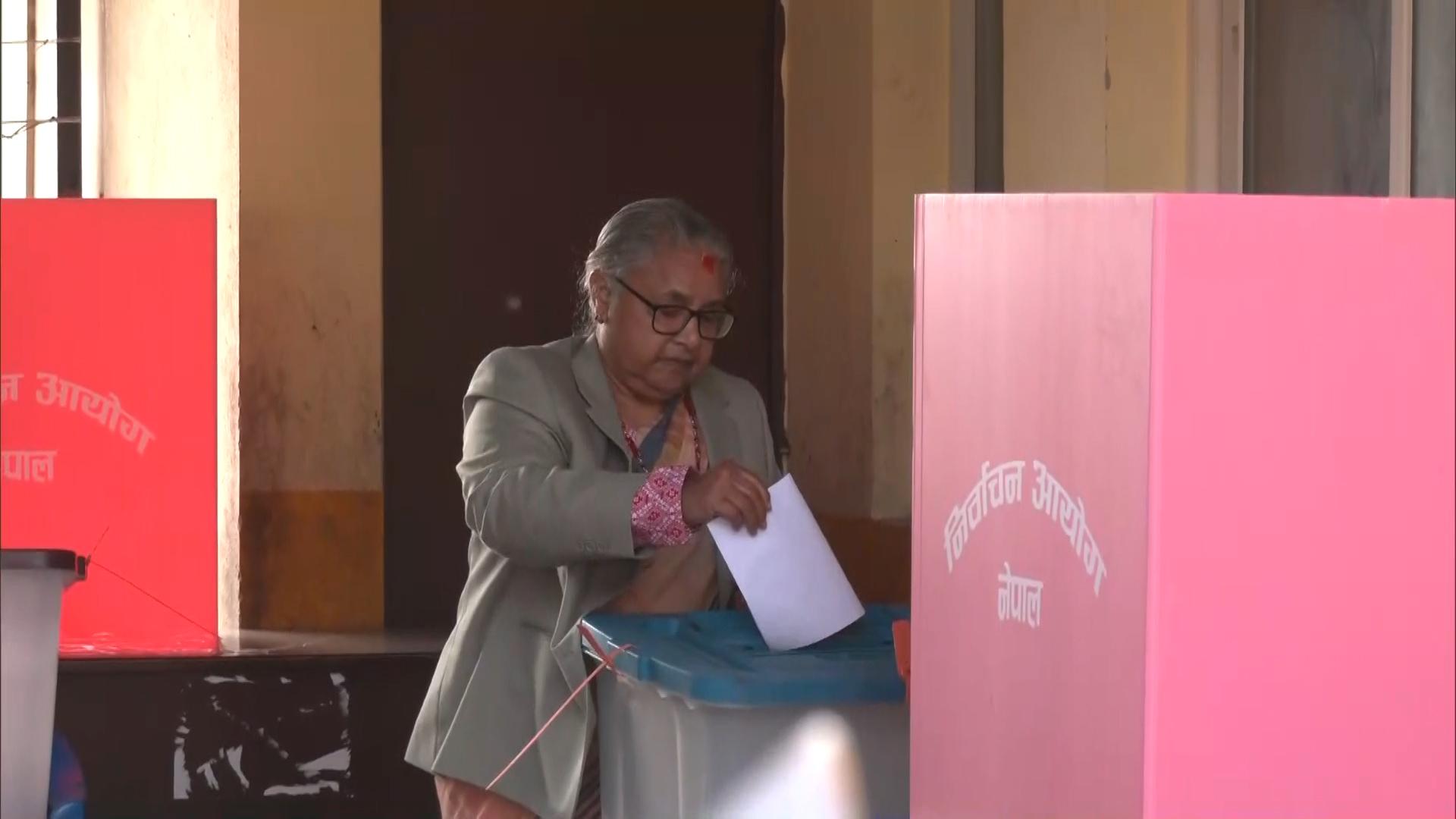 PM Karki Votes, Expresses Happiness After Fulfilling Civic Duty