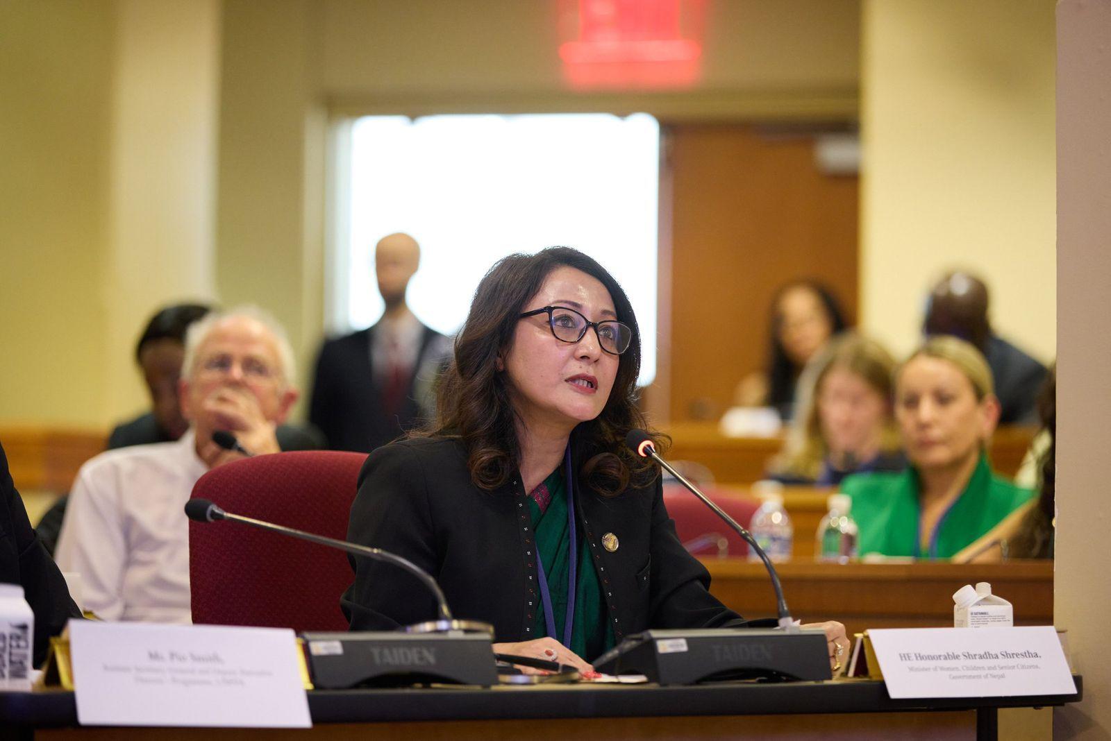 Minister Shrestha Highlights Nepal’s Commitment to Gender Equality at UN