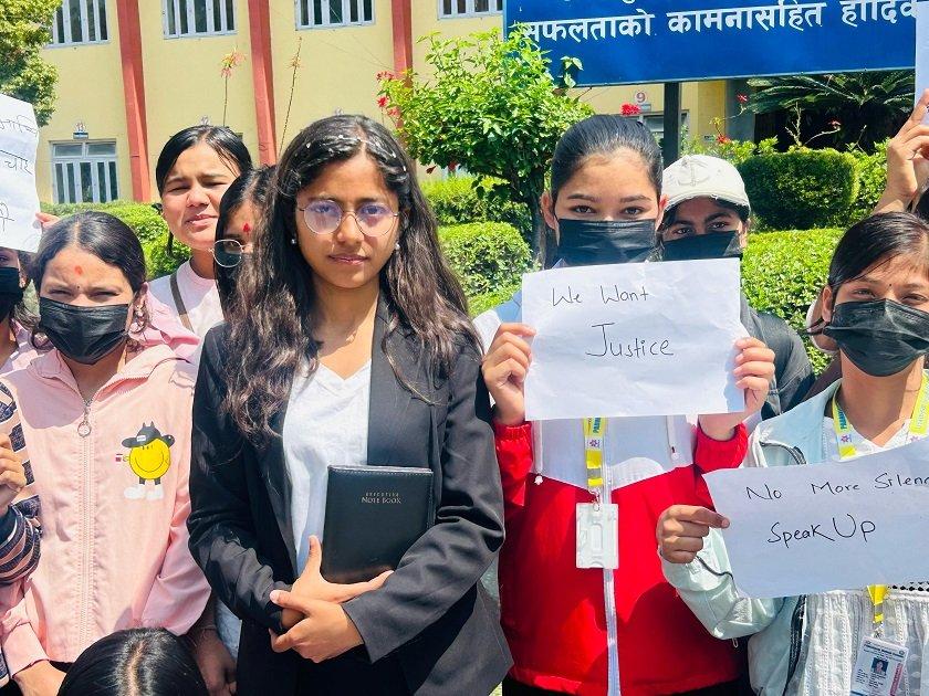 Padmakanya Campus Students Protest Seeking A Fair Probe into Prisha Sah's Death