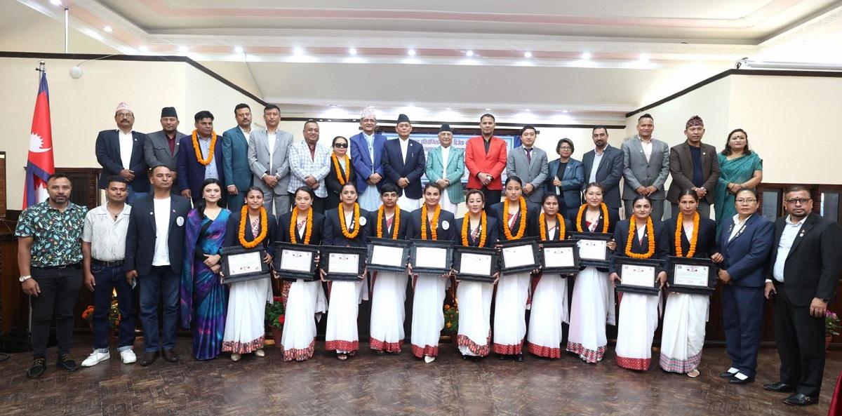 Prime Minister Oli Honors Nepali Athletes for International Achievements