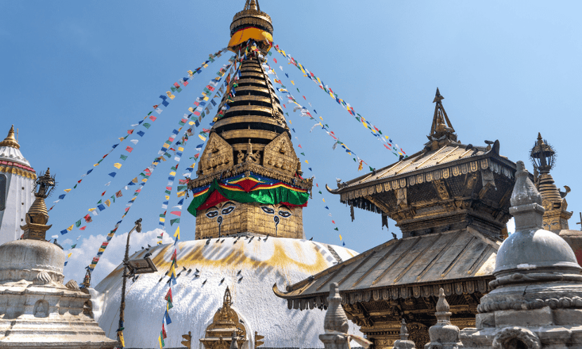 Swayambhunath often called as "The Temple of the Monkeys"