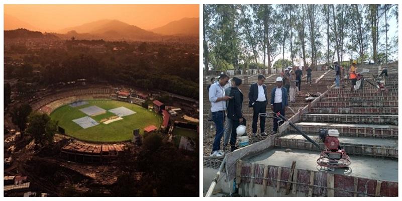 Parapet Slab Work Begins at TU Cricket Stadium