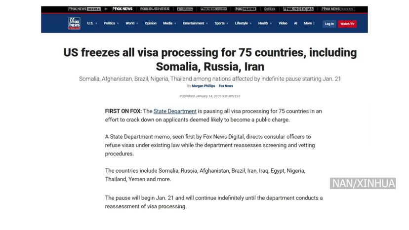 US Suspends Immigrant Visa Processing for Citizens of 75 Countries Including Nepal
