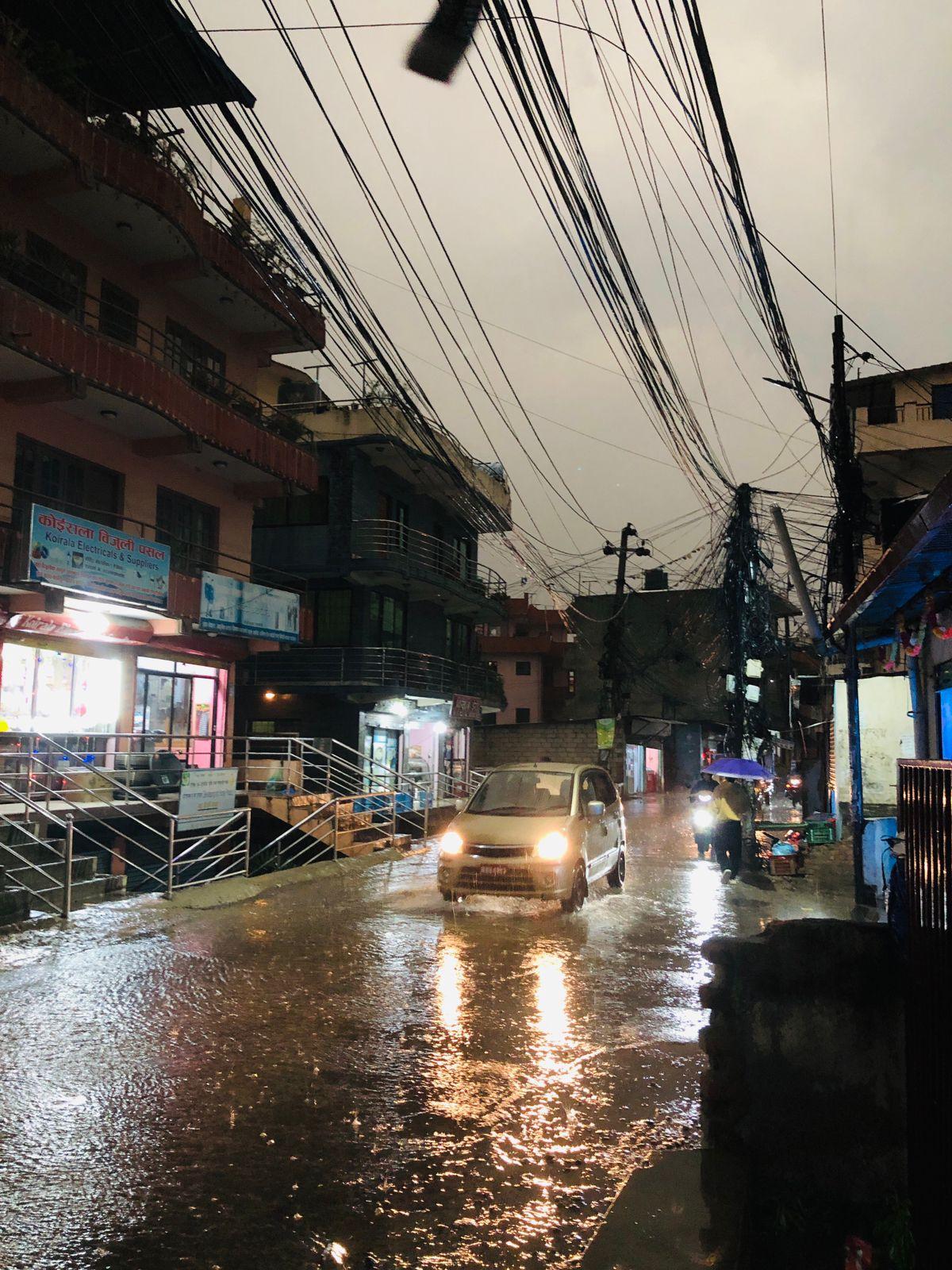 Hailstorm and Rain Disrupt Life in Kathmandu Valley