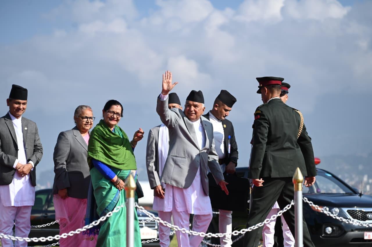 President Paudel Returns Home After Attending Global Social Development Summit in Qatar
