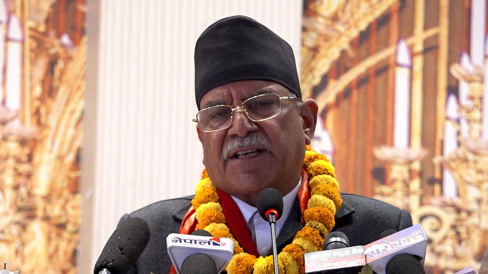 Pushpa Kamal Dahal Says ‘Regressive Forces’ Trying to Disrupt Elections
